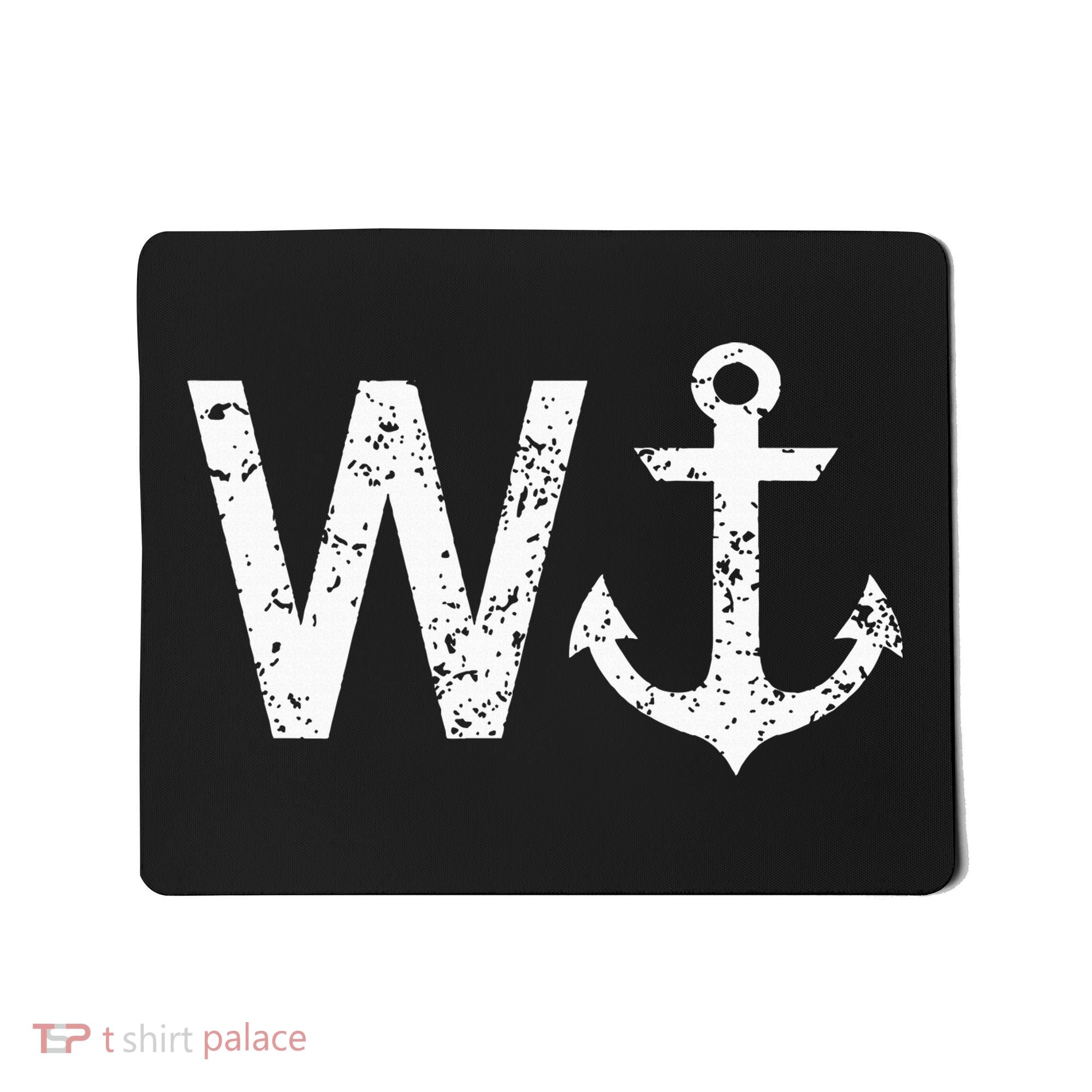 Wanker W Anchor Funny Nautical Insult Wordplay Cruise Sail Mousepad