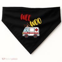 Wee Woo Ambulance Amr Funny Ems Emt Paramedic Gift USA-Made Doggie Bandana thumb 0