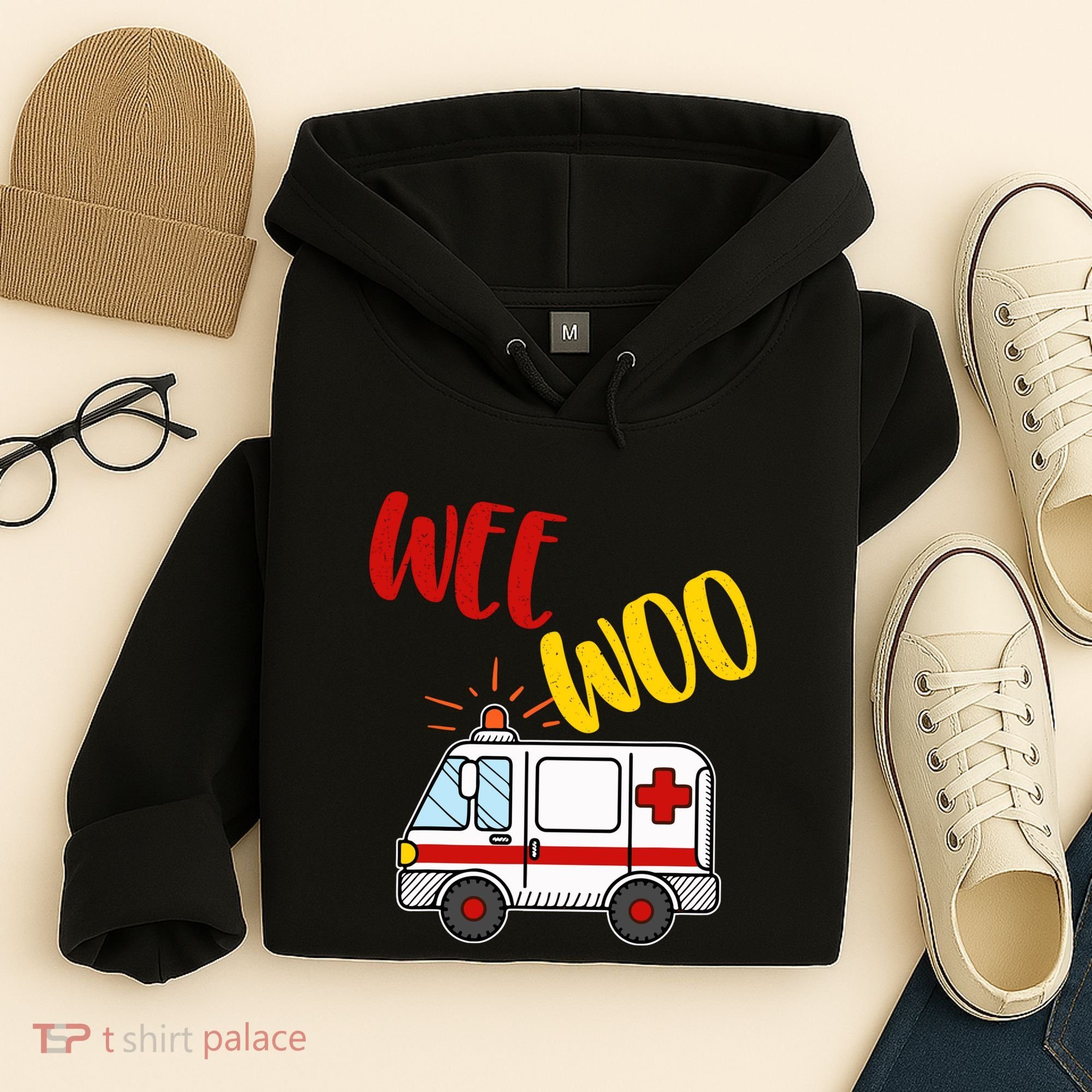 Wee Woo Ambulance Amr Funny Ems Emt Paramedic Gift Hoodie