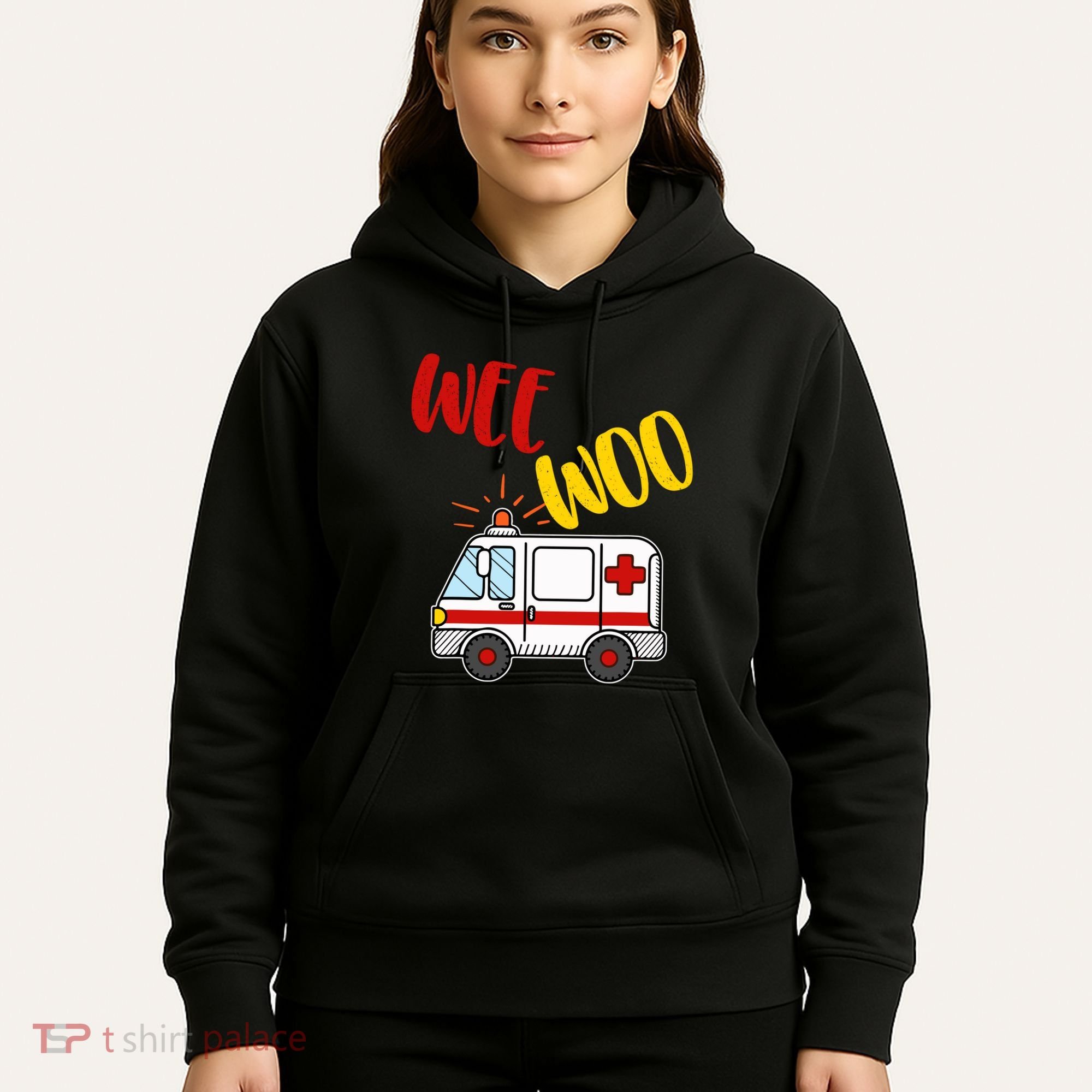 Wee Woo Ambulance Amr Funny Ems Emt Paramedic Gift Hoodie