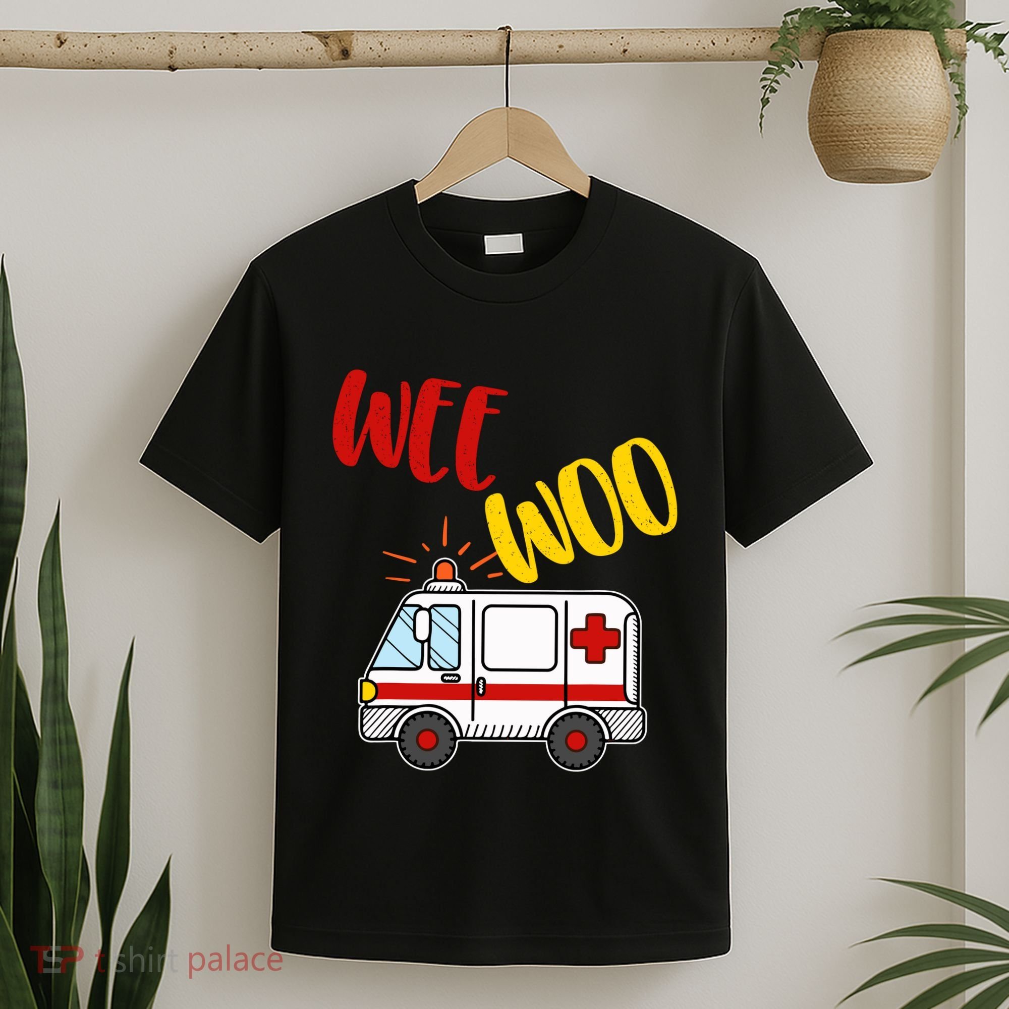 Wee Woo Ambulance Amr Funny Ems Emt Paramedic Gift T-Shirt