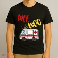 Wee Woo Ambulance Amr Funny Ems Emt Paramedic Gift T-Shirt thumb 3