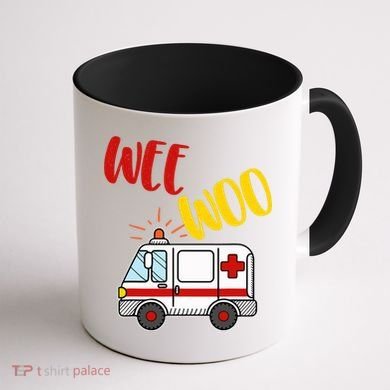 Wee Woo Ambulance Amr Funny Ems Emt Paramedic Gift Coffee Mug back