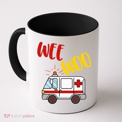 Wee Woo Ambulance Amr Funny Ems Emt Paramedic Gift Coffee Mug