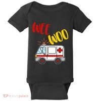 Wee Woo Ambulance Amr Funny Ems Emt Paramedic Gift Baby Bodysuit thumb 0