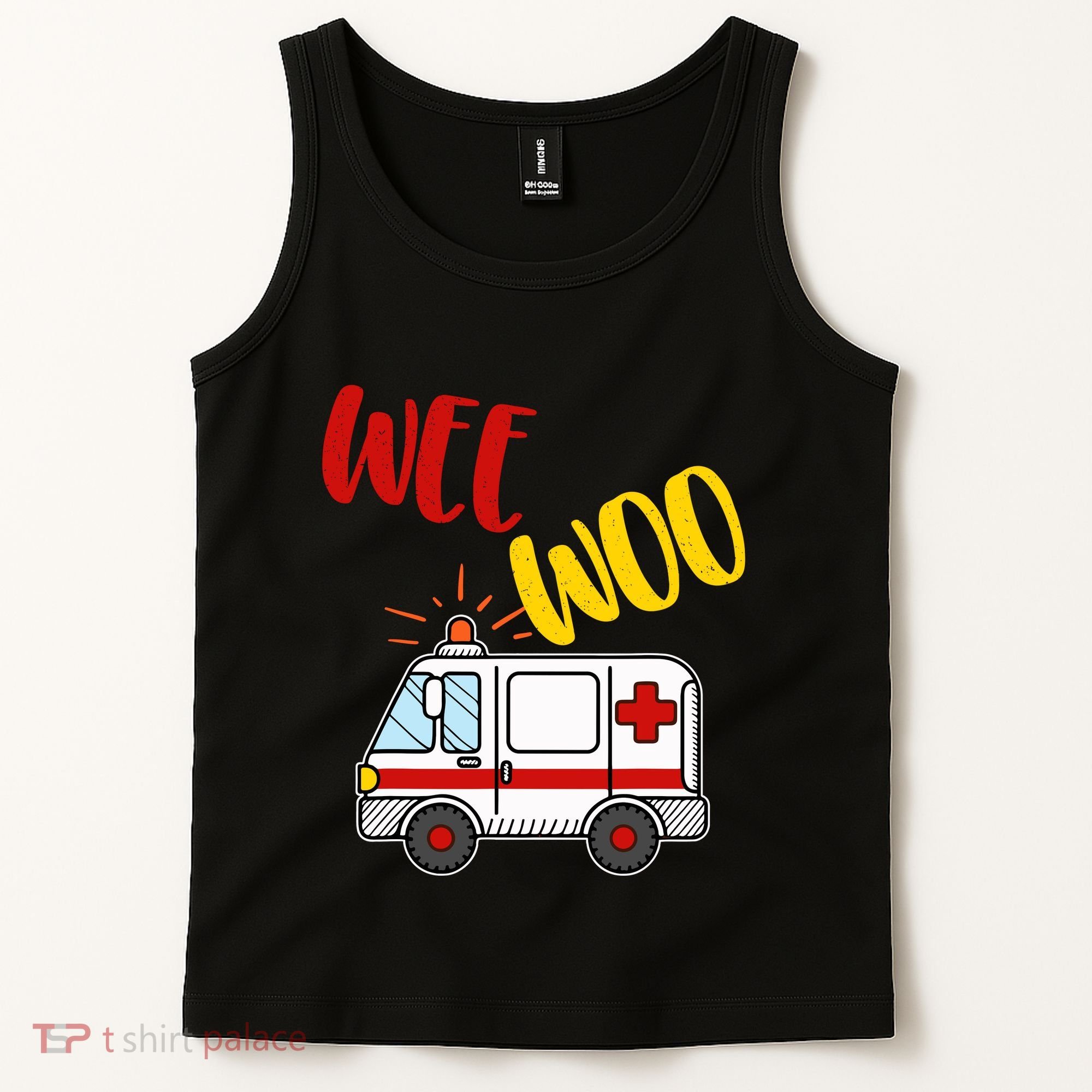 Wee Woo Ambulance Amr Funny Ems Emt Paramedic Gift Tank Top