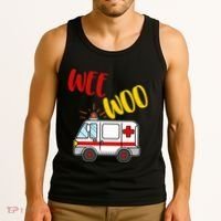 Wee Woo Ambulance Amr Funny Ems Emt Paramedic Gift Tank Top thumb 3