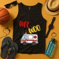Wee Woo Ambulance Amr Funny Ems Emt Paramedic Gift Tank Top thumb 4
