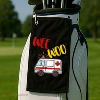 Wee Woo Ambulance Amr Funny Ems Emt Paramedic Gift Golf Towel thumb 2
