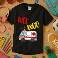 Wee Woo Ambulance Amr Funny Ems Emt Paramedic Gift Kids T-Shirt thumb 3