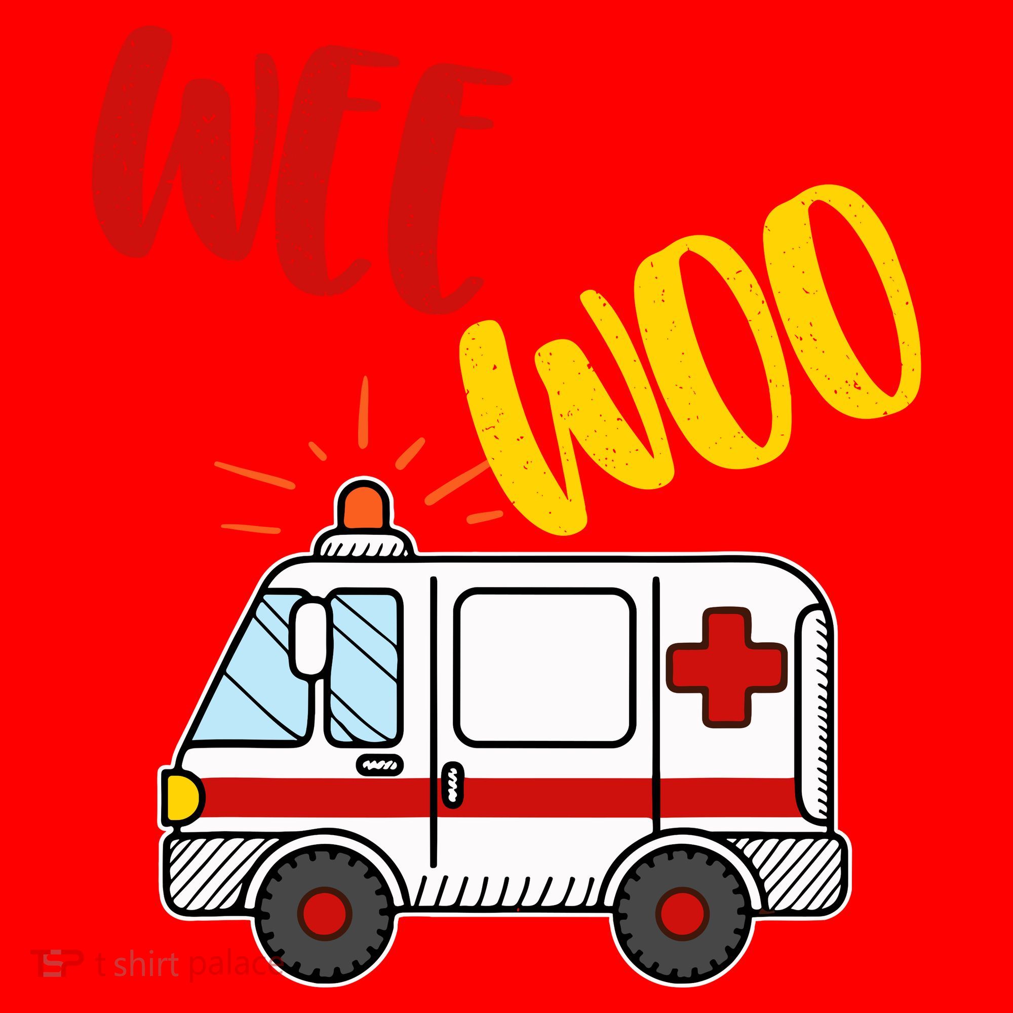 Wee Woo Ambulance Amr Funny Ems Emt Paramedic Gift Santa Hat