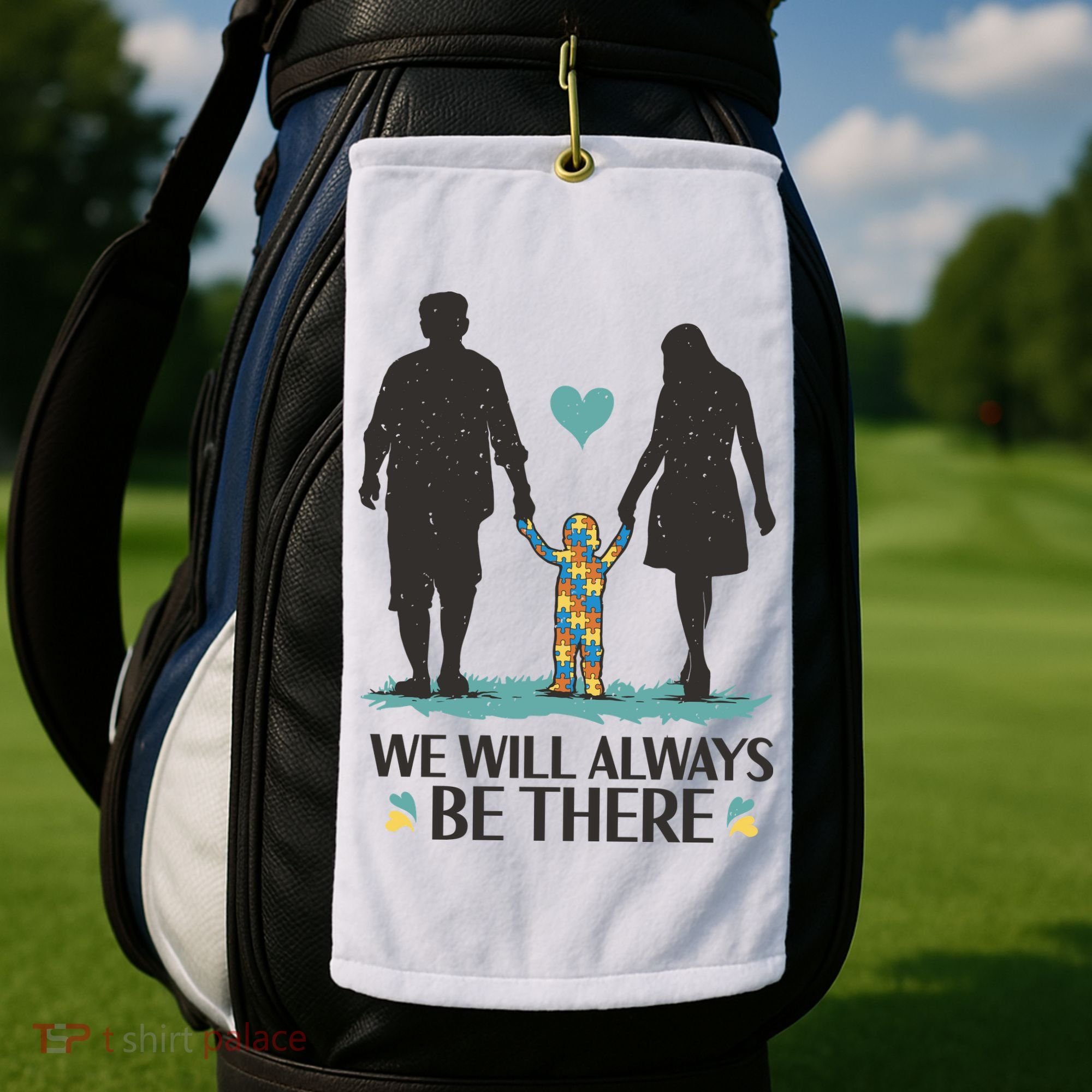 We Will Always Be There Autism Parent Golf Towel