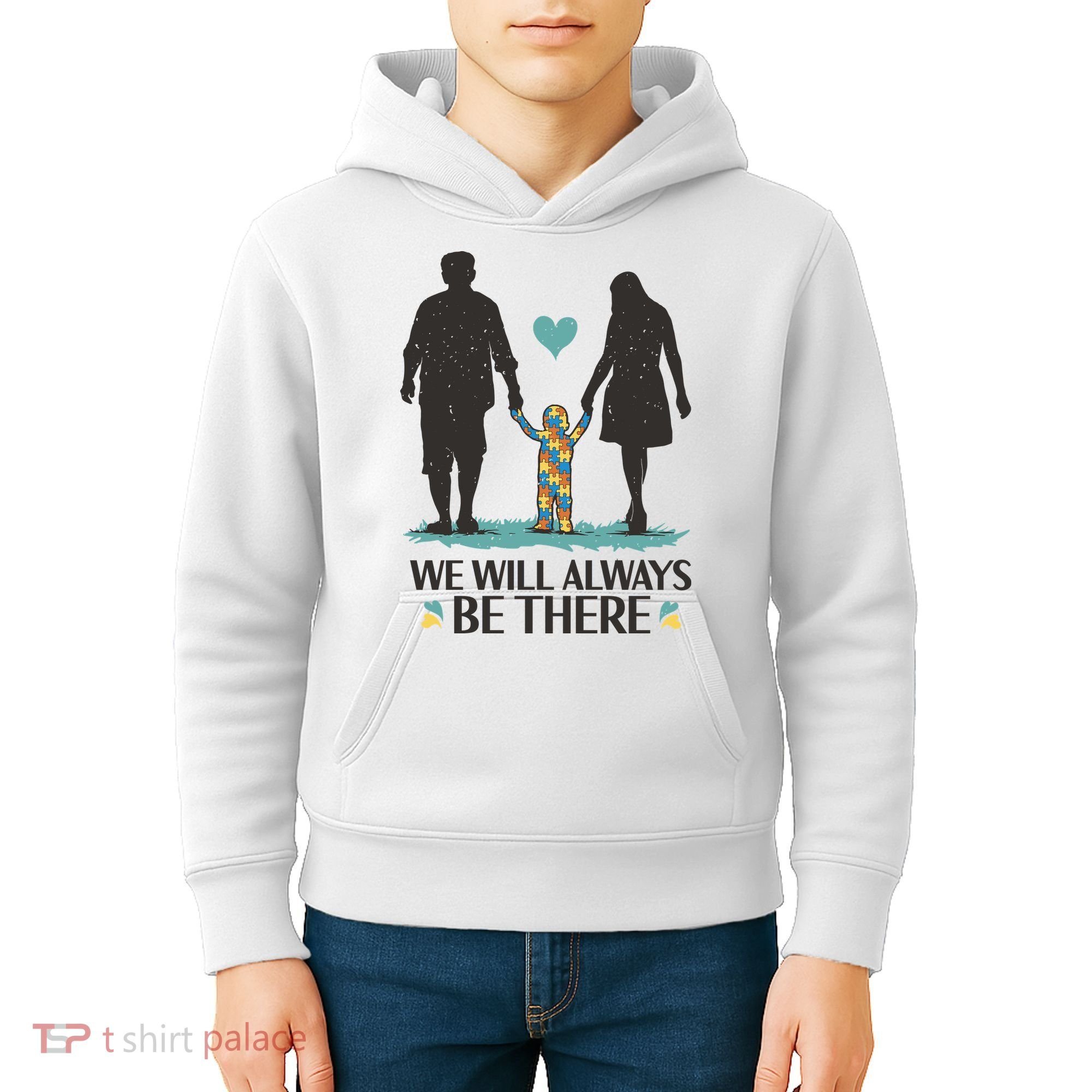 We Will Always Be There Autism Parent Kids Hoodie