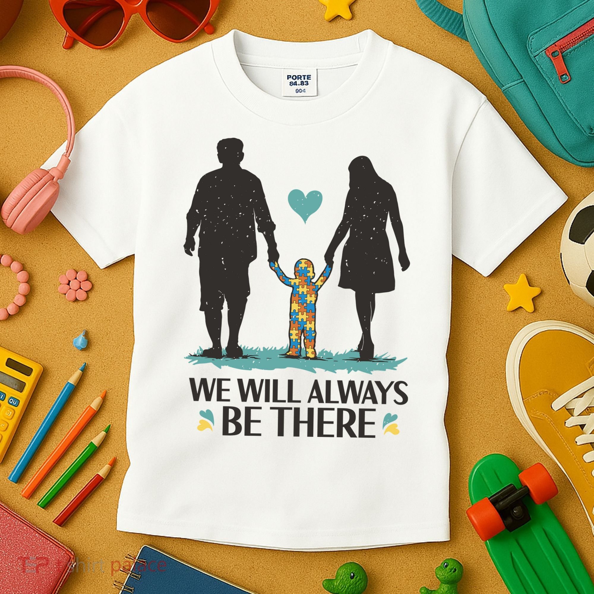 We Will Always Be There Autism Parent Kids T-Shirt