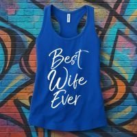 Wo Wedding Anniversary Gift From New Husband Best Wife Ever Gift Women's Tank Top thumb 3