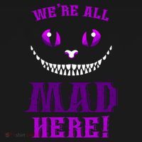 Womens We're All Mad Here Grinning Cheshire Cat Wonderland Bucket Hat thumb 4