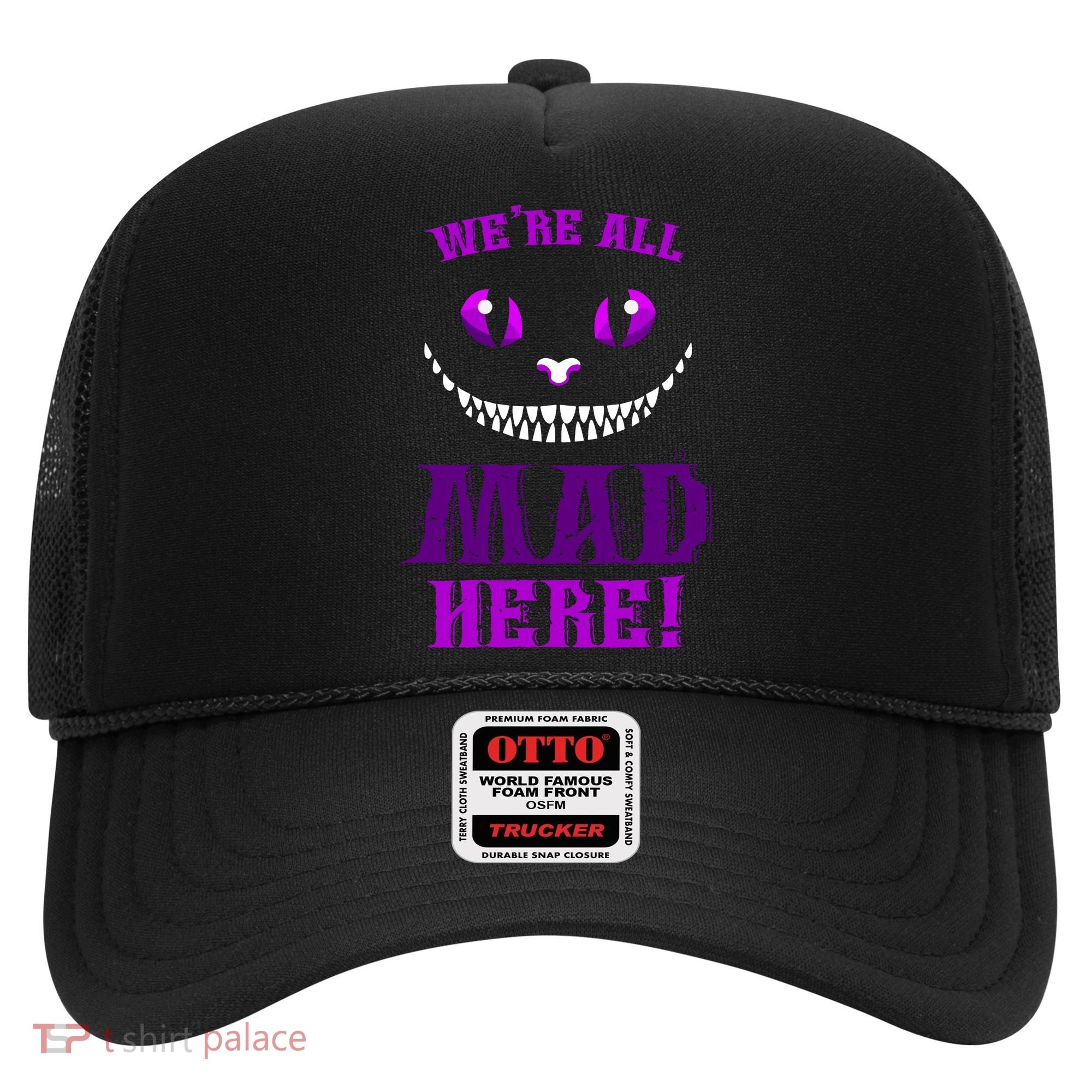 Womens We're All Mad Here Grinning Cheshire Cat Wonderland Hat
