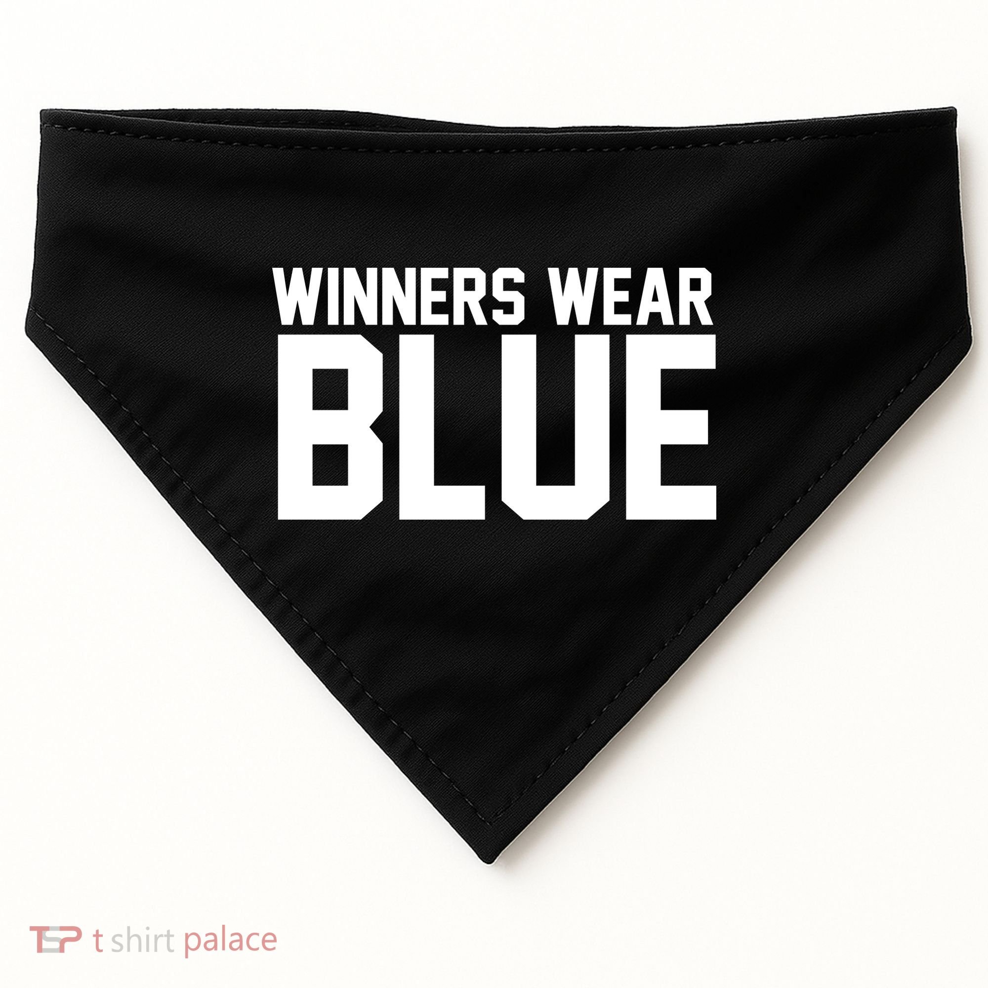 Winners Wear Blue Game Competition USA-Made Doggie Bandana