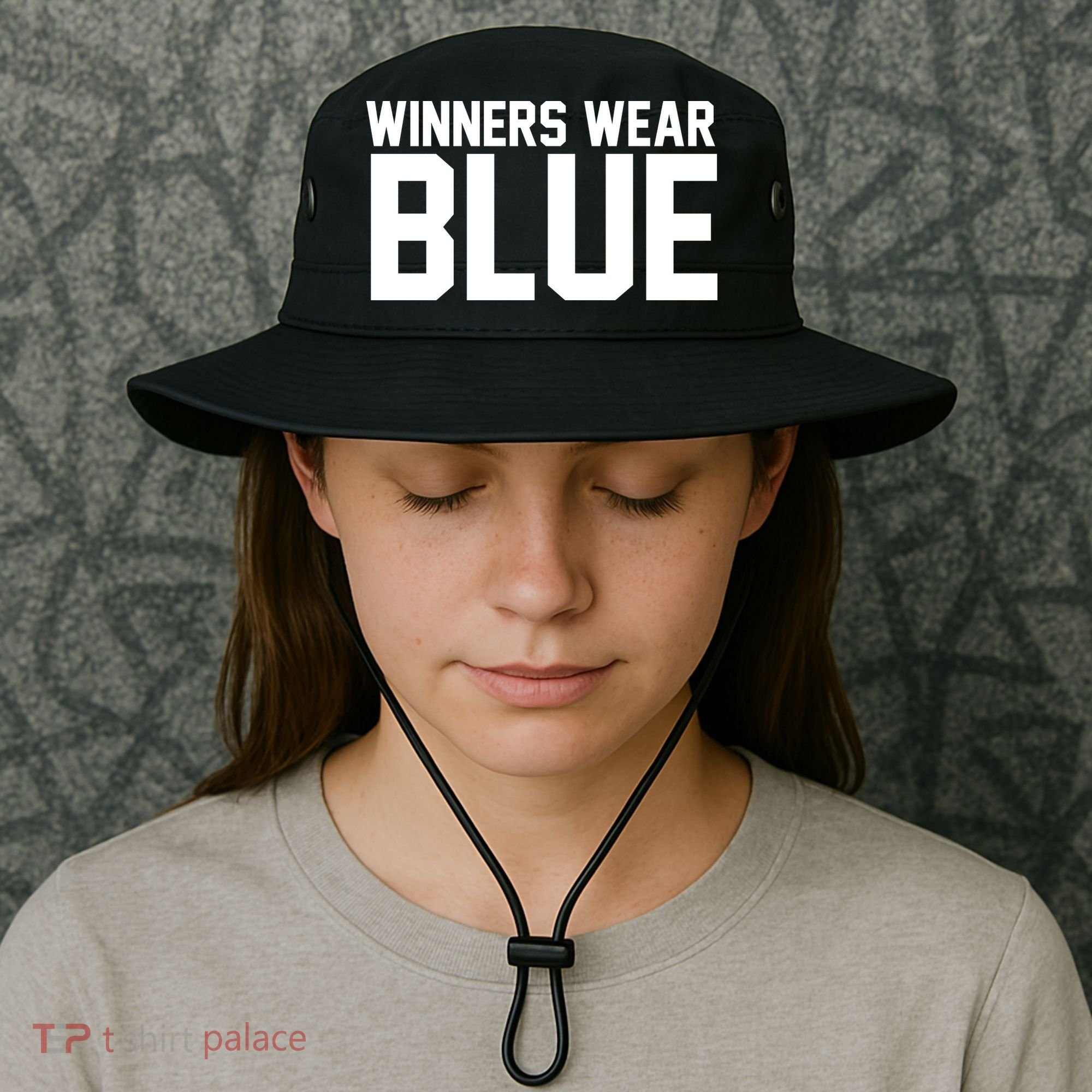 Winners Wear Blue Game Competition Bucket Hat