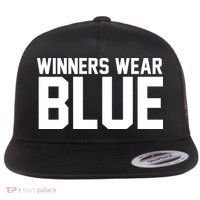 Winners Wear Blue Game Competition Flat Bill Trucker Hat thumb 0