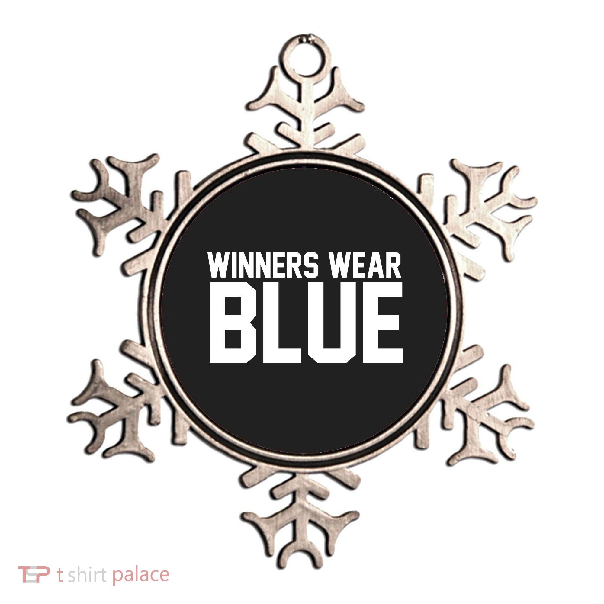 Winners Wear Blue Game Competition Ornament