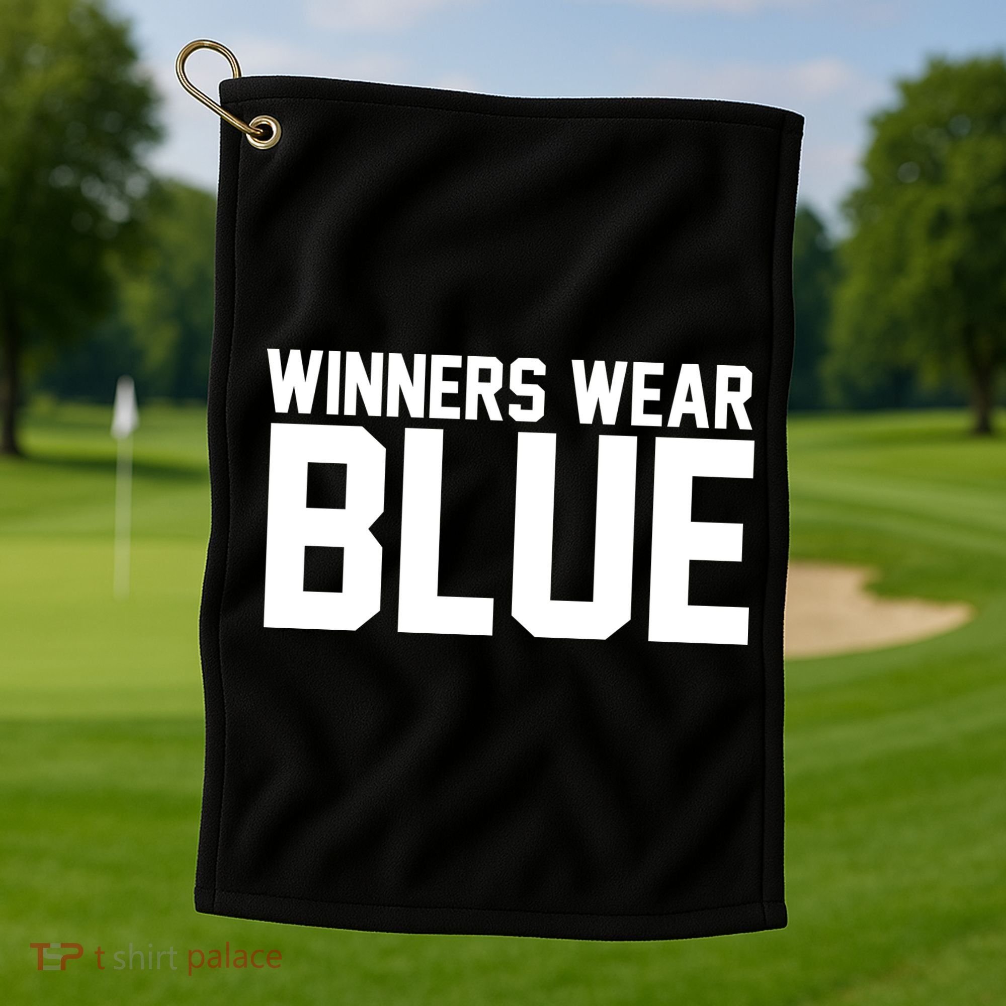 Winners Wear Blue Game Competition Golf Towel