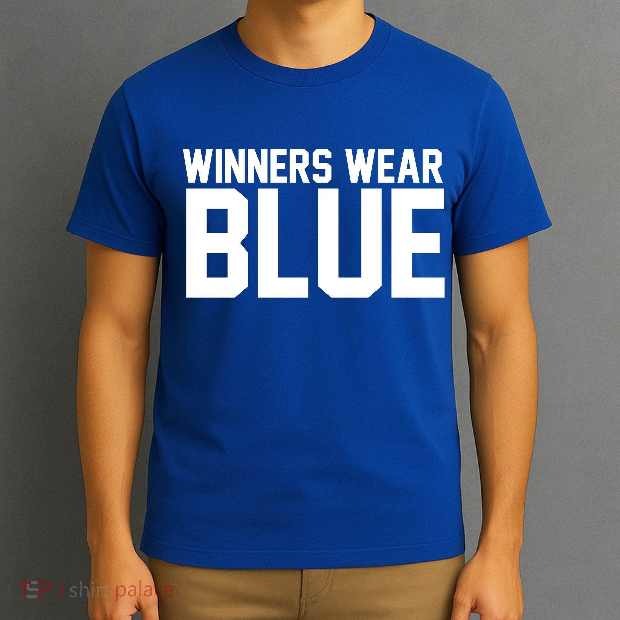 Winners Wear Blue Game Competition T-Shirt