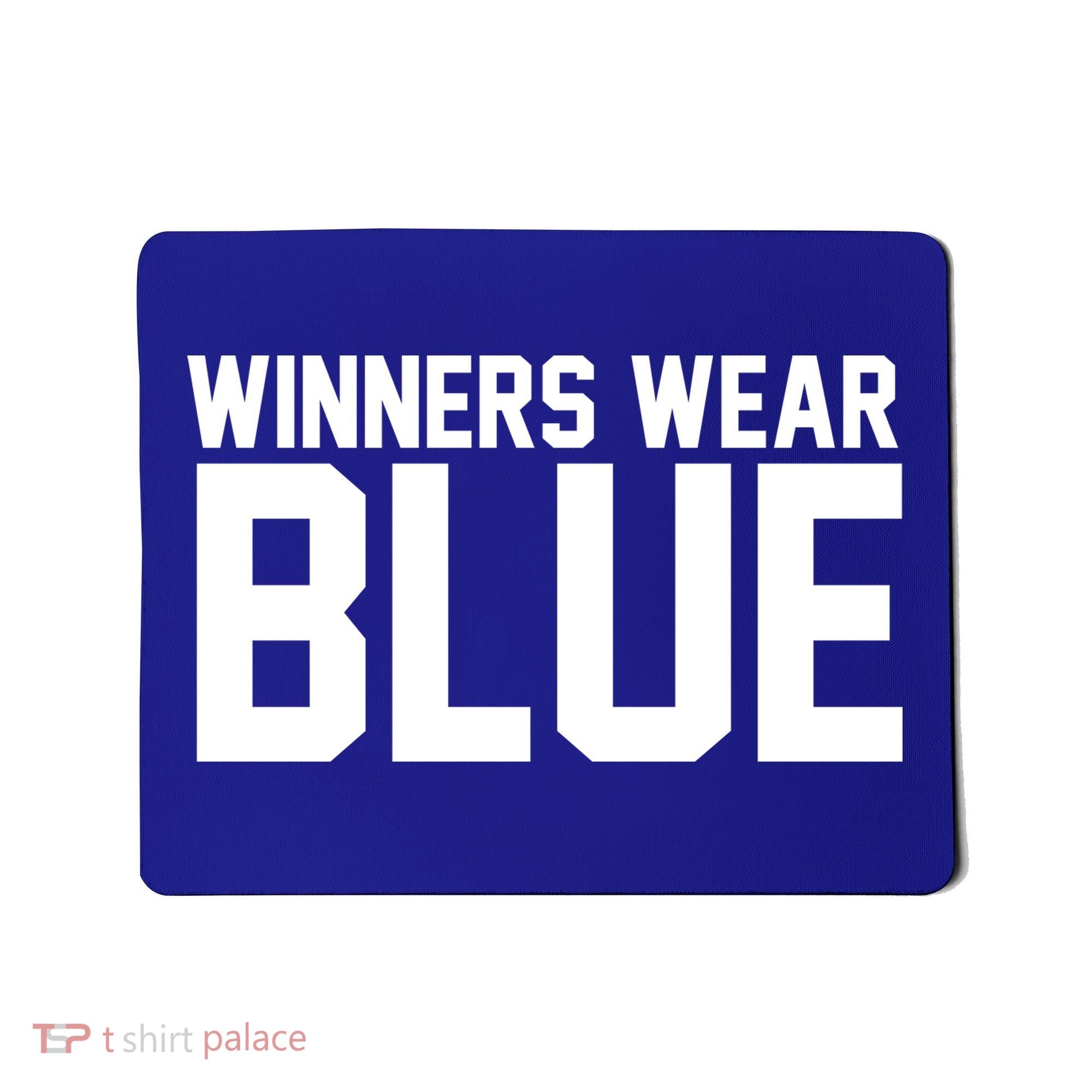 Winners Wear Blue Game Competition Mousepad