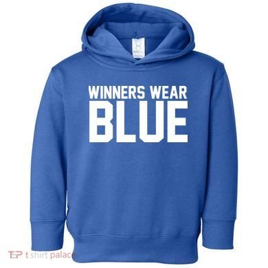 Winners Wear Blue Game Competition Toddler Hoodie