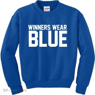 Winners Wear Blue Game Competition Kids Sweatshirt