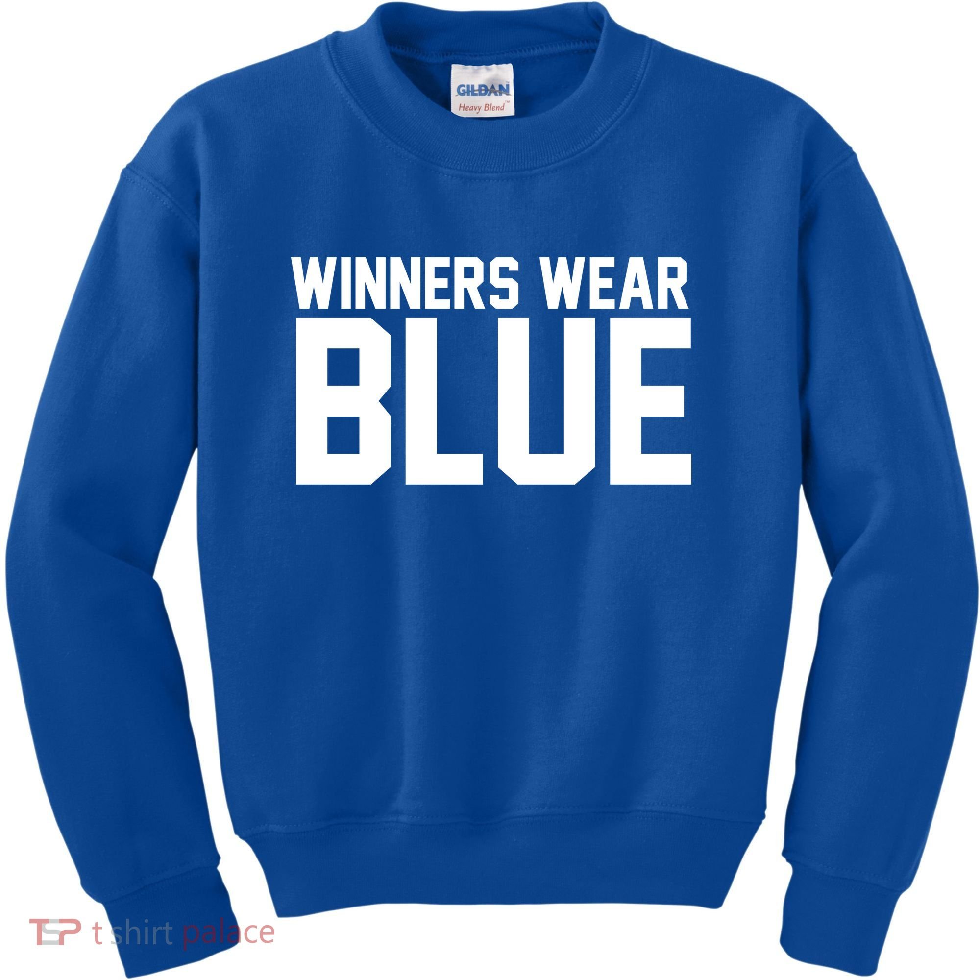 Winners Wear Blue Game Competition Kids Sweatshirt