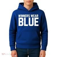 Winners Wear Blue Game Competition Kids Hoodie thumb 4