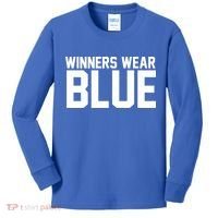 Winners Wear Blue Game Competition Kids Long Sleeve Shirt thumb 0