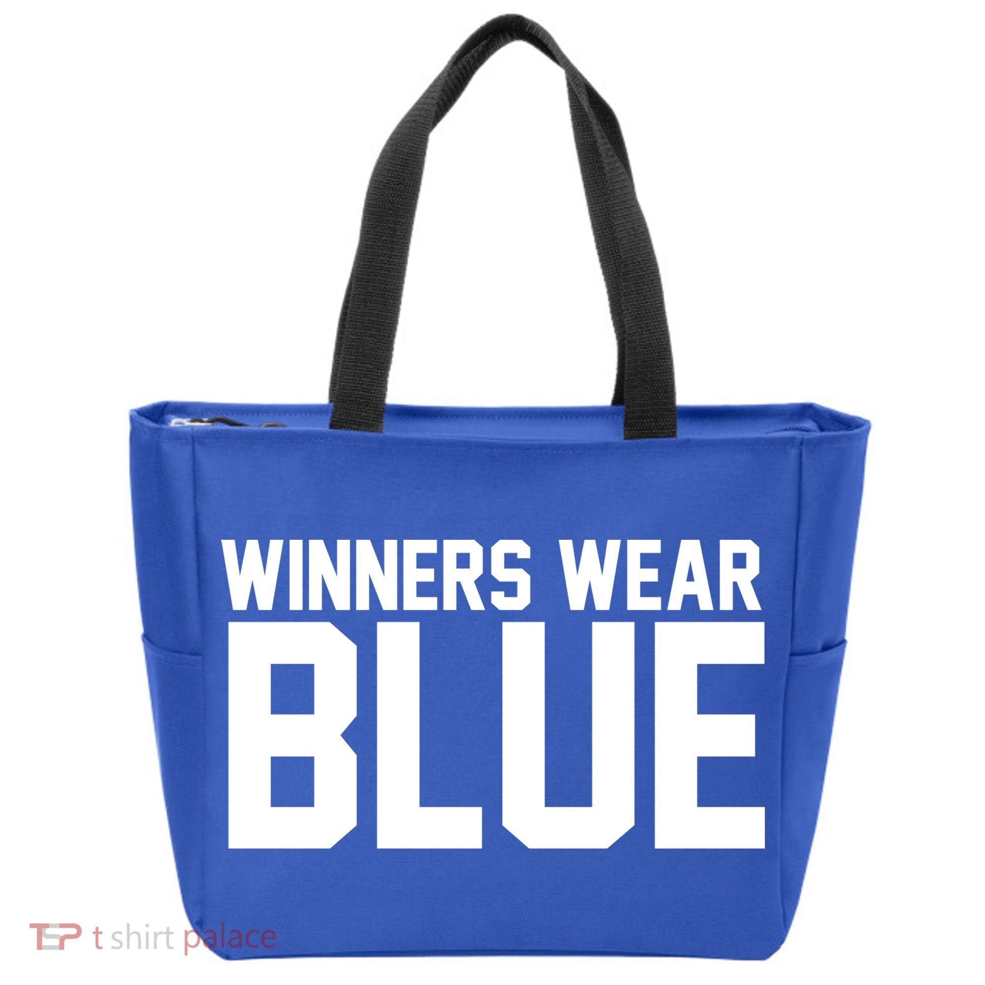 Winners Wear Blue Game Competition Tote Bag