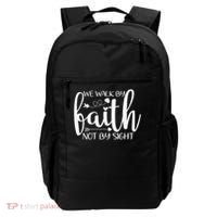 We Walk By Faith Not By Sight God Faith Jesus Backpack thumb 0