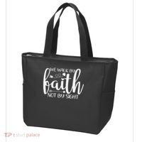 We Walk By Faith Not By Sight God Faith Jesus Tote Bag thumb 3