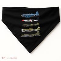 WW2 Warplane B17 P51 Mustang F4U Corsair P40 Warhawk Gift  USA-Made Doggie Bandana thumb 0