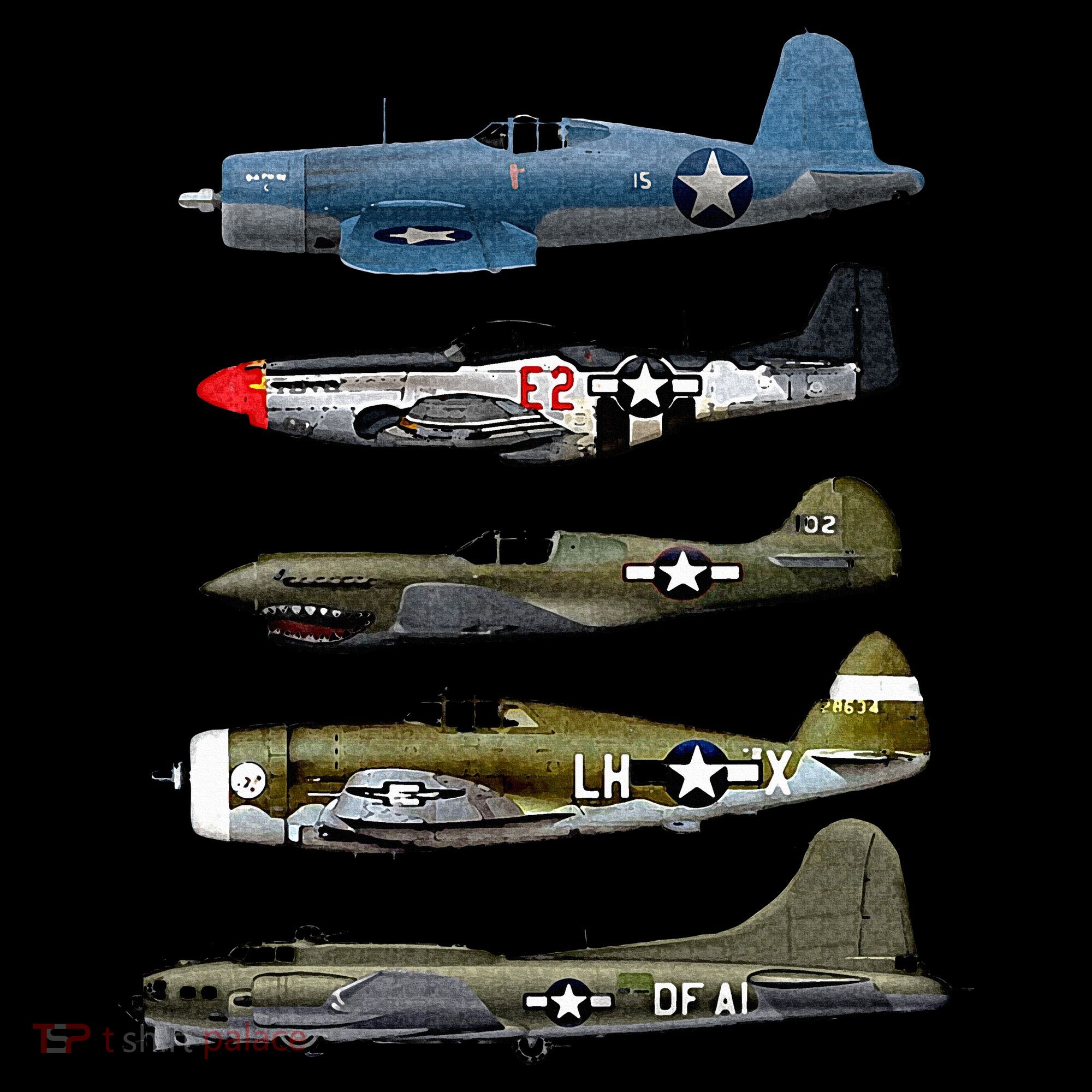 WW2 Warplane B17 P51 Mustang F4U Corsair P40 Warhawk Gift  Coffee Mug