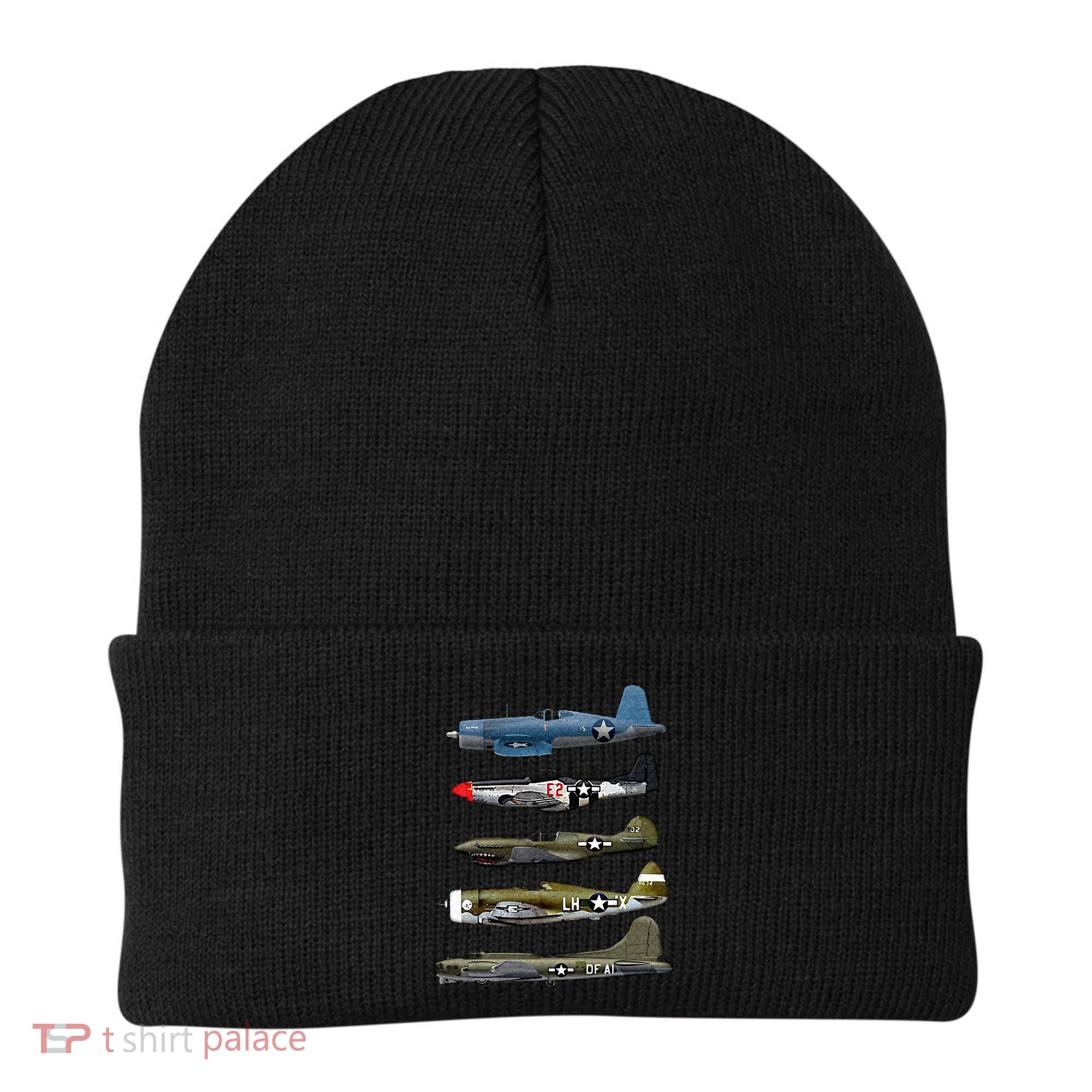 WW2 Warplane B17 P51 Mustang F4U Corsair P40 Warhawk Gift  Beanie