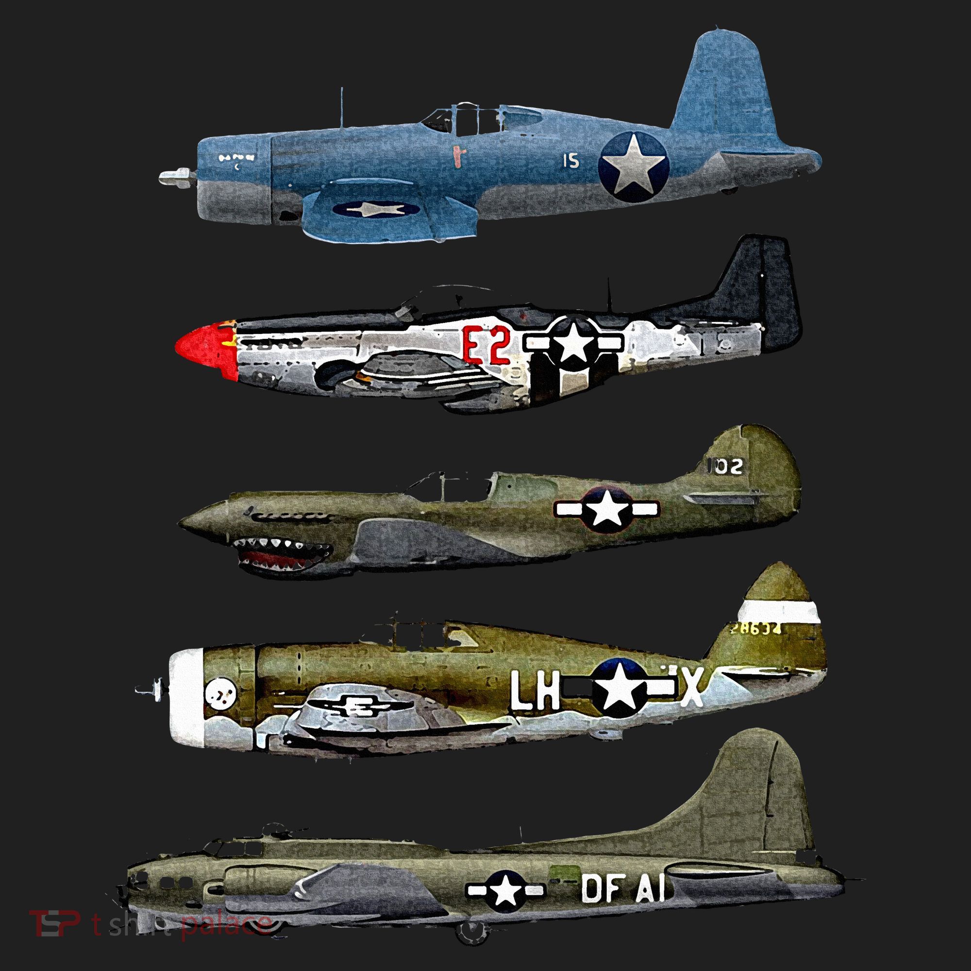 WW2 Warplane B17 P51 Mustang F4U Corsair P40 Warhawk Gift  Beanie