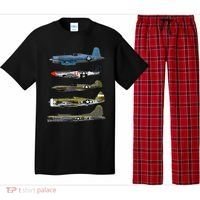 WW2 Warplane B17 P51 Mustang F4U Corsair P40 Warhawk Gift  Pajama Set thumb 0