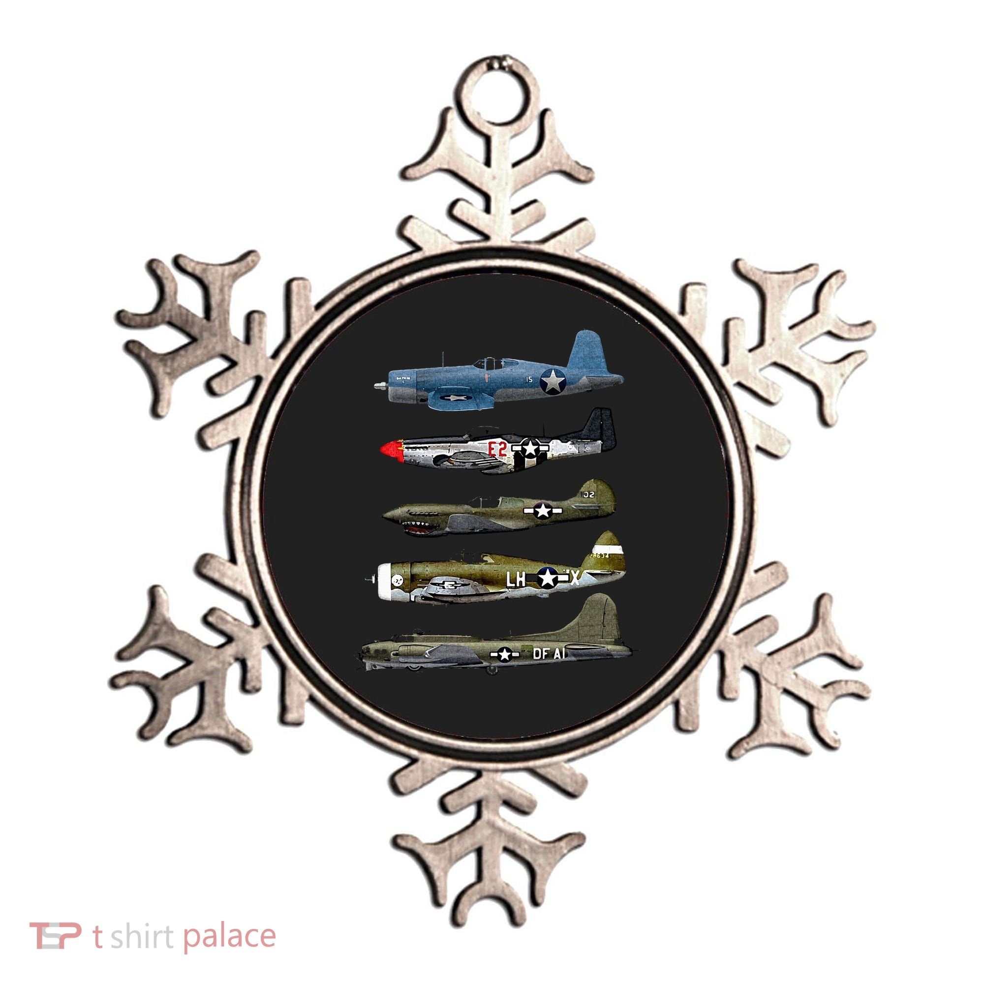 WW2 Warplane B17 P51 Mustang F4U Corsair P40 Warhawk Gift  Ornament