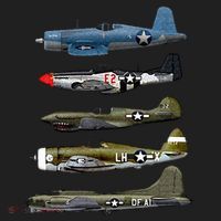 WW2 Warplane B17 P51 Mustang F4U Corsair P40 Warhawk Gift  Golf Towel thumb 3
