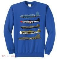 WW2 Warplane B17 P51 Mustang F4U Corsair P40 Warhawk Gift  Sweatshirt thumb 0