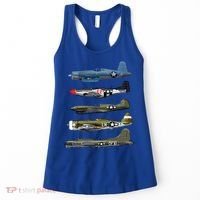 WW2 Warplane B17 P51 Mustang F4U Corsair P40 Warhawk Gift  Women's Tank Top thumb 0