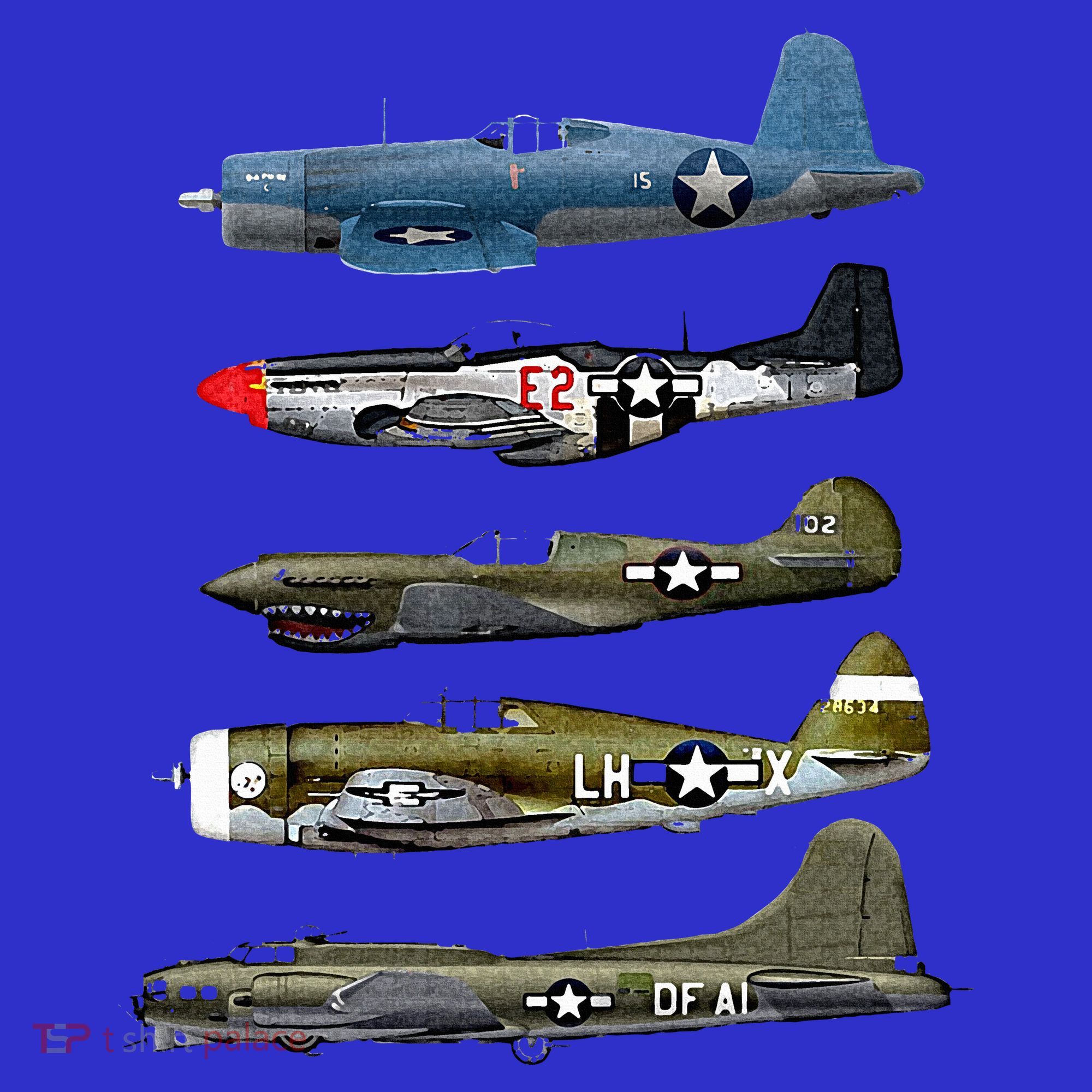 WW2 Warplane B17 P51 Mustang F4U Corsair P40 Warhawk Gift  Baby Bodysuit