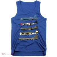 WW2 Warplane B17 P51 Mustang F4U Corsair P40 Warhawk Gift  Tank Top thumb 0