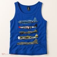 WW2 Warplane B17 P51 Mustang F4U Corsair P40 Warhawk Gift  Tank Top thumb 2
