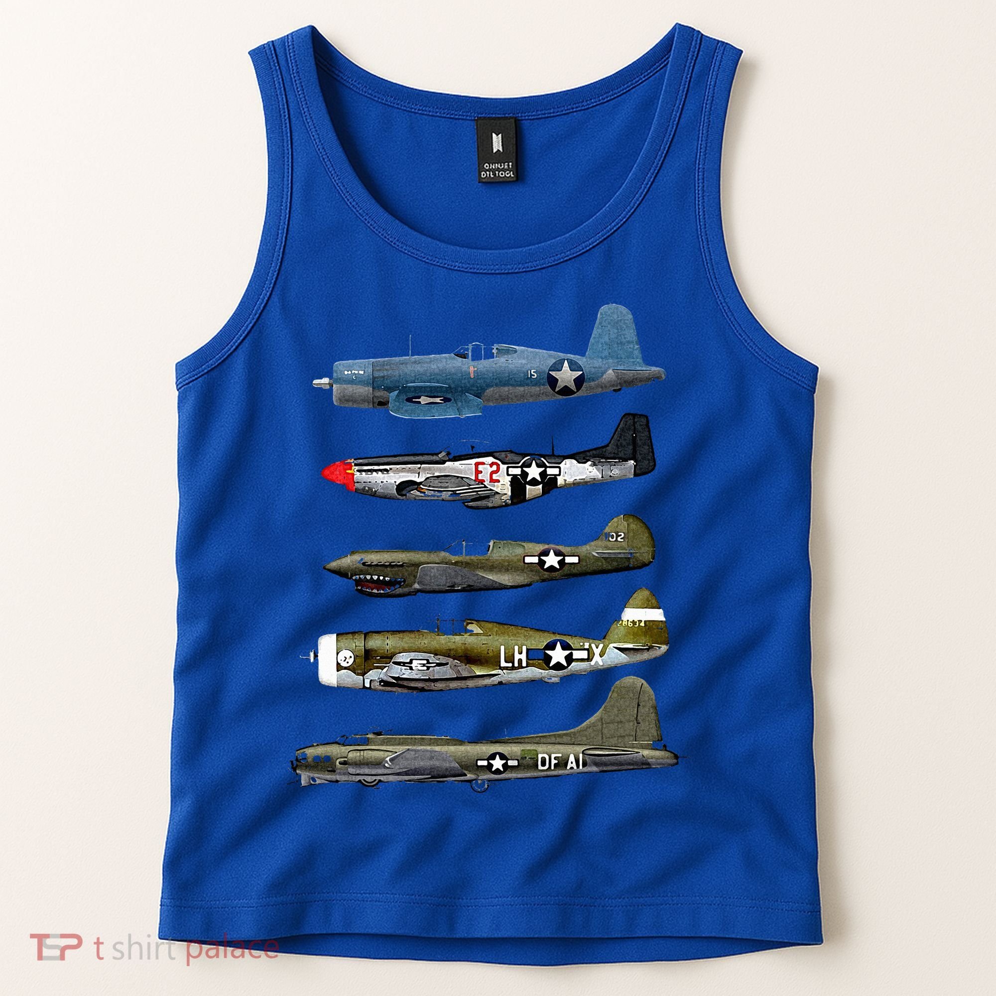 WW2 Warplane B17 P51 Mustang F4U Corsair P40 Warhawk Gift  Tank Top