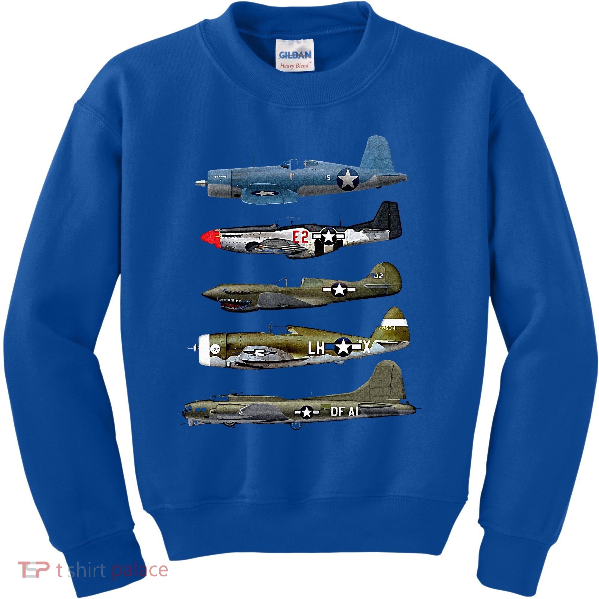 WW2 Warplane B17 P51 Mustang F4U Corsair P40 Warhawk Gift  Kids Sweatshirt